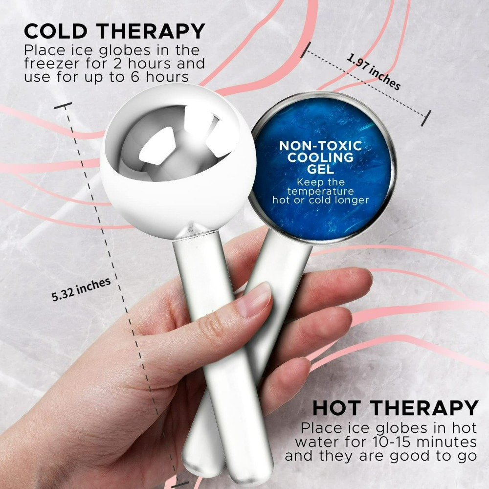 Cryo Face Massager Ice Globes  - Face Ice Roller Puffiness review and price