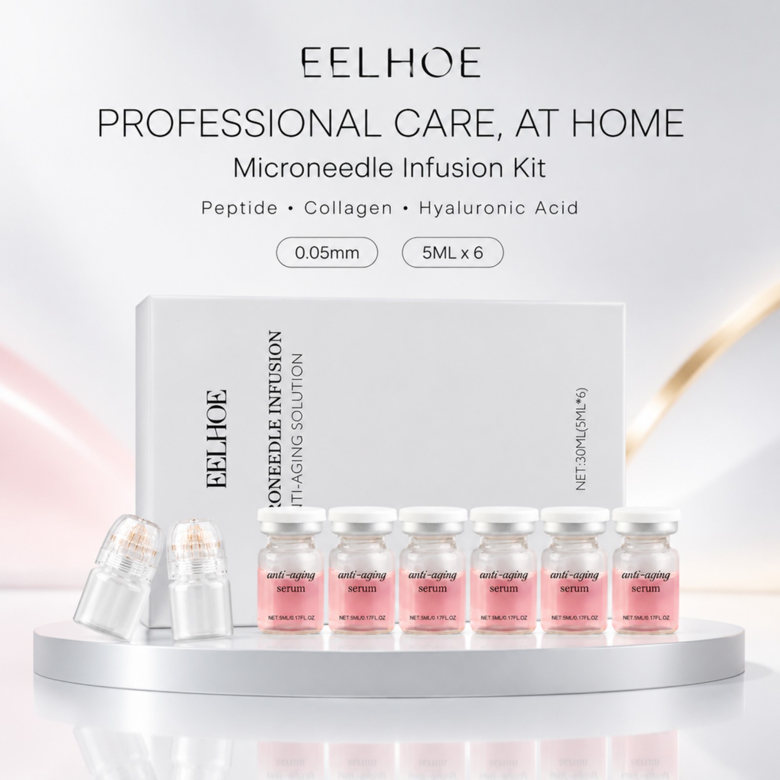 0.2mm Microneedle Serum Kit 6  - Hyaluronic Acid Facial Serum review and price
